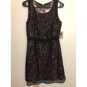 Jessica Simpson Checkered Overlay Dress